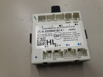 Блок комфорта задней левой двери для Mercedes S-klasse W222 2013-2020