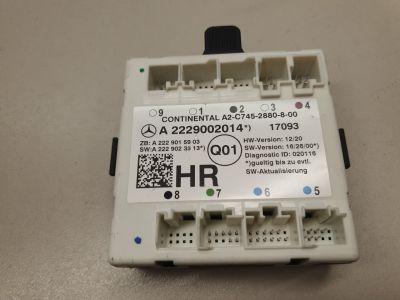 Блок комфорта задней правой двери для Mercedes S-klasse W222 2013-2020