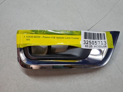 Рамка противотуманной фары правой для Toyota Land Cruiser 300 2021-